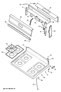 Section Diagram and Parts List for JGBC17GER1  General Electric Range