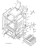 Section Diagram and Parts List for JGBS06ER1  General Electric Range