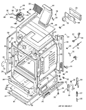 Section Diagram and Parts List for JGBP24GEN4  General Electric Range