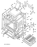Section Diagram and Parts List for JGBC16GEP2  General Electric Range