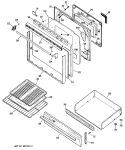 Section Diagram and Parts List for JGBP25GEN4  General Electric Range