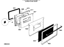 LOWER OVEN DOOR Diagram and Parts List for JGHC60GEN6  General Electric Range