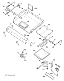 Section Diagram and Parts List for JGBP31GEP2  General Electric Range