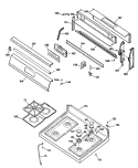 Section Diagram and Parts List for JGBP34GEP2  General Electric Range