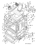 Section Diagram and Parts List for JGBP34GEP2  General Electric Range