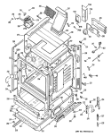 Section Diagram and Parts List for JGBP35GEP3  General Electric Range