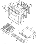 Section Diagram and Parts List for JGBP35GEP3  General Electric Range