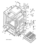 Section Diagram and Parts List for JGSS05GER2  General Electric Range