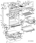 Section Diagram and Parts List for TBHA18ZRERAD  General Electric Refrigerator