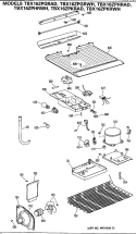Section Diagram and Parts List for TBX16ZPGRWH  General Electric Refrigerator