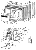 Section Diagram and Parts List for TBHA22RRERAD  General Electric Refrigerator