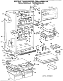 Section Diagram and Parts List for TBHA25RRERAD  General Electric Refrigerator
