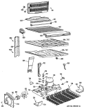 Section Diagram and Parts List for TBHA25RRERAD  General Electric Refrigerator