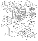 Section Diagram and Parts List for JSP26GP2AD  General Electric Range