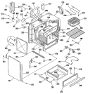 Section Diagram and Parts List for JSP31GP2WH  General Electric Range