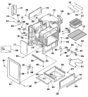 Section Diagram and Parts List for JB578GP1  General Electric Range