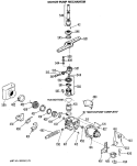 MOTOR - PUMP MECHANISM Diagram and Parts List for GSD2800S45  General Electric Dishwasher