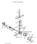 MOTOR - PUMP MECHANISM Diagram and Parts List for LUD3100V64WB  General Electric Dishwasher