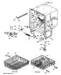 Section Diagram and Parts List for GSD550T-64BW  General Electric Dishwasher