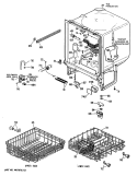 Section Diagram and Parts List for GSD680T-64WW  General Electric Dishwasher