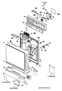 Section Diagram and Parts List for GSM603T-64WW  General Electric Dishwasher