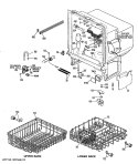 Section Diagram and Parts List for GSM603T-64WW  General Electric Dishwasher