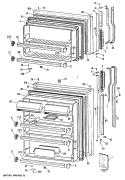 Section Diagram and Parts List for TBHW18ZRERWH  General Electric Refrigerator