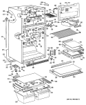 Section Diagram and Parts List for TBHW18ZRERWH  General Electric Refrigerator