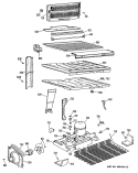 Section Diagram and Parts List for TBHW18ZRERWH  General Electric Refrigerator