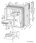 Section Diagram and Parts List for TBHW22RRELWH  General Electric Refrigerator