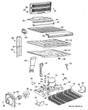 Section Diagram and Parts List for TBHW22RRELWH  General Electric Refrigerator