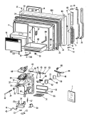 Section Diagram and Parts List for TBHW25RRERWH  General Electric Refrigerator
