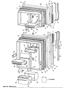 Section Diagram and Parts List for TBHW25ZRERWH  General Electric Refrigerator