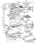 Section Diagram and Parts List for TBHW25ZRERWH  General Electric Refrigerator