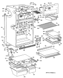 Section Diagram and Parts List for TBE18ZPLRAD  General Electric Refrigerator