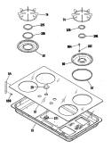Part Location Diagram of WB64K5067 GE BURNER BOX BOTTOM