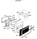 OVEN DOOR Diagram and Parts List for JGHP66GEN4  General Electric Range