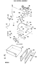 GAS CONTROL ASSEMBLY Diagram and Parts List for JGHP66GEN4  General Electric Range