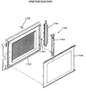 UPPER OVEN DOOR PARTS Diagram and Parts List for JGHP66GEN4  General Electric Range