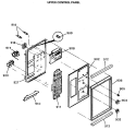 UPPER CONTROL PANEL Diagram and Parts List for JGHP66GEN4  General Electric Range