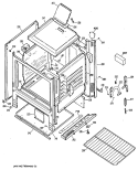 Section Diagram and Parts List for JGBS02PN3  General Electric Range
