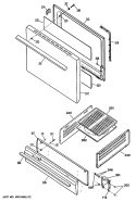 Section Diagram and Parts List for JGBS02PN3  General Electric Range