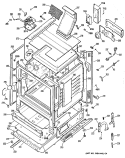 Section Diagram and Parts List for JGBP32GES1  General Electric Range