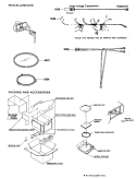 Section Diagram and Parts List for JE925T01  General Electric Microwave