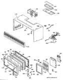 Section Diagram and Parts List for JVM150K04  General Electric Microwave
