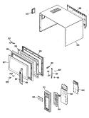Section Diagram and Parts List for JET344JV01  General Electric Microwave
