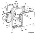 Section Diagram and Parts List for DDG9580RCM  General Electric Dryer