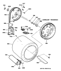 Section Diagram and Parts List for DDG8589RCM  General Electric Dryer