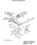 GAS VALVE & BURNER ASM. Diagram and Parts List for DDG8589RCMAA  General Electric Dryer