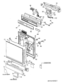 Section Diagram and Parts List for GSD1150P48  General Electric Dishwasher